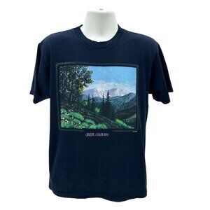 Vintage Eagle Products Mens Large Shirt Single Stitch Creede Colorado Mountain